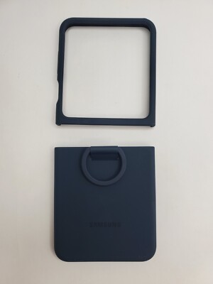 GENUINE Samsung Silicone Cover w/ Ring For Galaxy Z Flip5 Indigo Blue USED