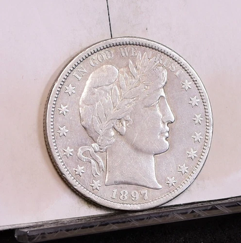1897-S Barber Half Dollar- Ch VF Details, Old Cleaned (#58236-L)