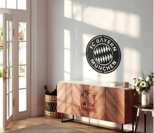 FC Bayern München Wanddekoration Holzdeko RGB Logo Mdf Holz Wandbild Gift - Bild 8 von 18