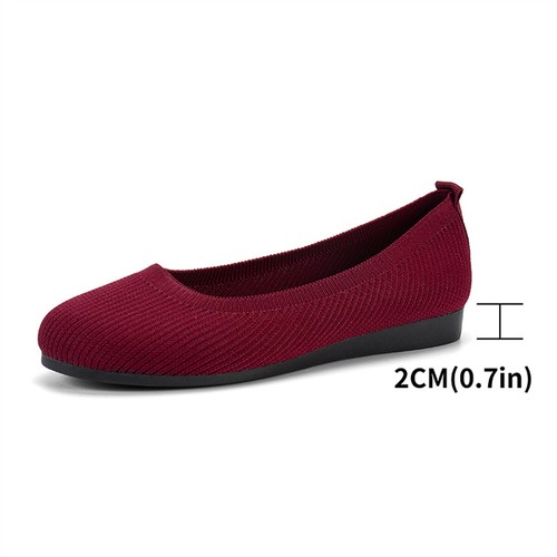 Scarpe basse donna casual traspiranti tacchi bassi scarpe piatte donna lavora a maglia nuove - Foto 3 di 46