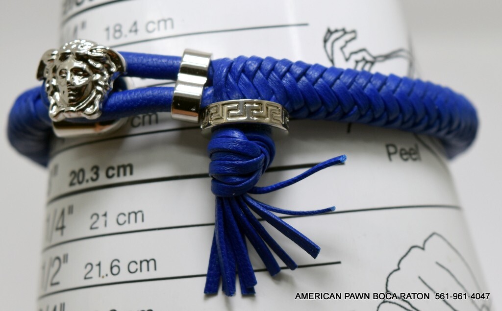ブレスレット Versace Medusa Leather Bracelet Medusa Braided Leather Bracelet Black,Gold | VERSACE US