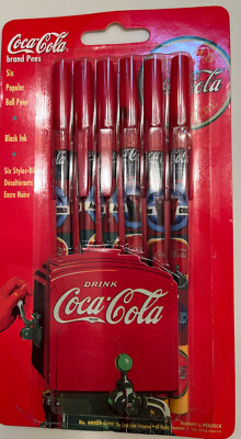 COCA-COLA SIX POPULAR BALL PENS w/BLACK INK new in package | eBay