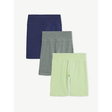 Justice Girl's 3pk Bike Shorts, Assorted, Size: X-Small 5/6 