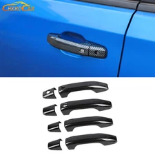 Carbon Fiber Door Handles Overlay Cover For Chevy Silverado 2019+ Colorado 2023+
