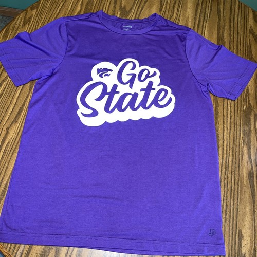 Kansas State University Wildcats Purple Short Sleeve GO STATE Tshirt Size Large