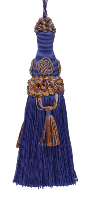 Elegant Key Tassel accented w/ Rosette & Tassels, Color 5817 [Sold Individually]