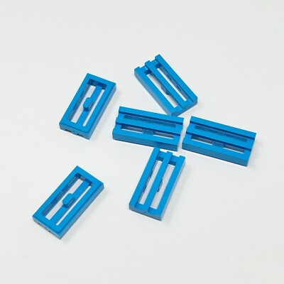 2412b LEGO Tile Modified 1x2 Grille w/ Bottom Groove Lip DARK AZURE Azur (6)