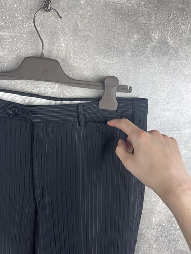 Pal Zileri Cerimonia NEW Black Striped Wool/Silk Suit Size 48 Made In IT RRP990$ - Picture 18 of 24