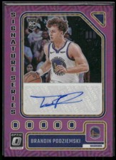 #SS-POD Brandin Podziemski 2023-24 Donruss Optic #/25 Signature Series Pink