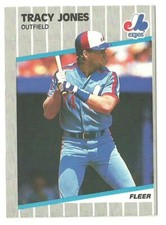 TRACY JONES MONTREAL EXPOS #383 - FLEER NM-MT 1989