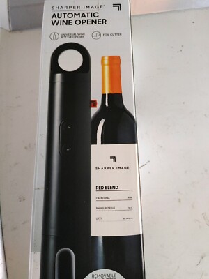 Sharper Image Automatic Universal Wine Bottle Opener With Removable Foil Cutter