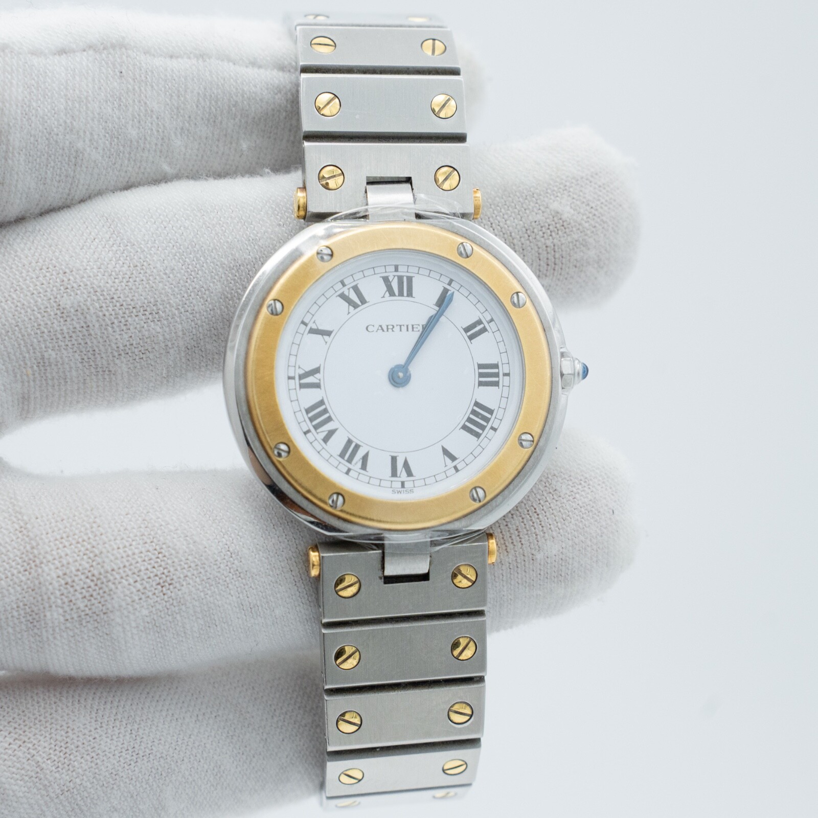 Cartier Santos 8191 18K Gold & Steel Unisex Quartz Watch-image