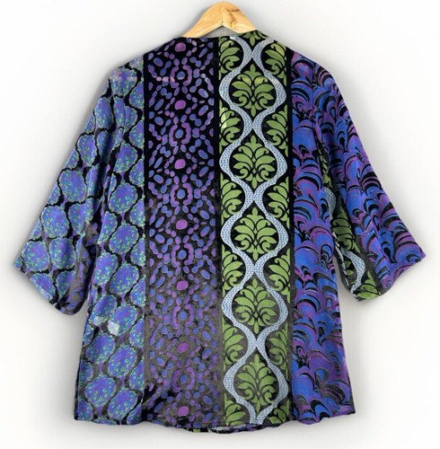 Soft Surroundings Women's Top Size XSP Purple Sequin Burnout Art to Wear NWT - Picture 10 of 13