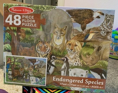 melissa and doug endangered species puzzle animal names
