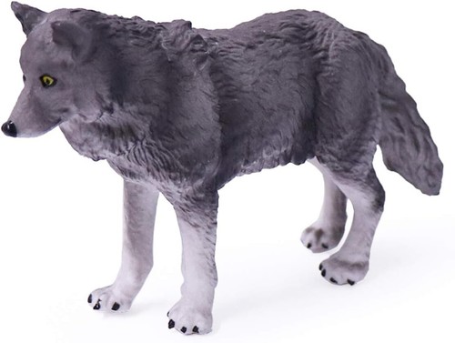 4-Piece Grey Wolf Figurines Set - Realistic Animal Figures for Kids & Collectors - Picture 5 of 8