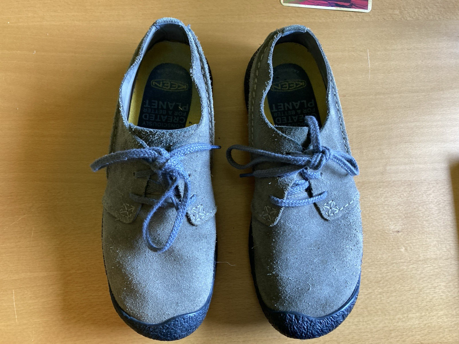 Scarpe Oxford Keen scamosciate grigie scarpe stringate sneakers uomo taglia 9 forma ottime condizioni