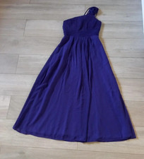 Dollar Purple Sheer Dress Strappy One Shoulder Wedding Evening Vintage 90's UK6