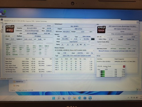 Dell inspiron 5565 16.6" AMD A12-9700p 2.5ghz 8gb ram 256gb ssd Charger 2VSRW32 - Picture 10 of 23
