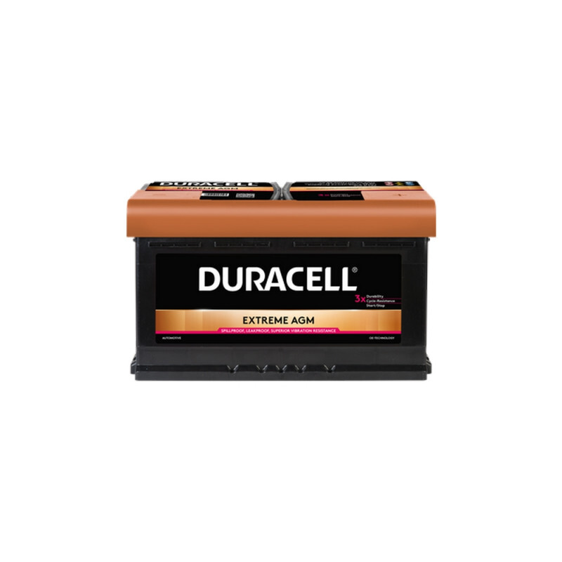 Batterie Duracell DE80 AGM 12v 80ah pour demarrage auto