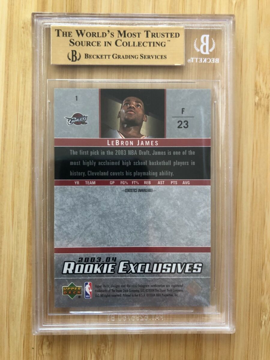 2003 LeBron James Upper Deck UD Rookie Exclusives BGS 10 2003 LeBron James Upper Deck UD Rookie Exclusives BGS 10
