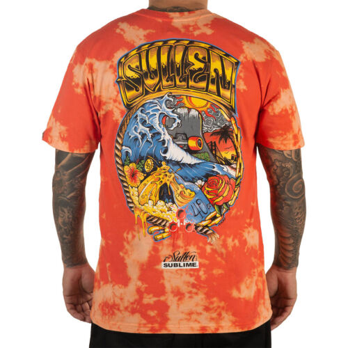 Sullen Clothing X Sublime T-Shirt - Summertime Skateboard Waves Punk - Picture 1 of 8