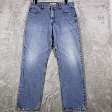 Vintage Levis 505 Jeans Denim Blue Mens 36x32 Fits 35x31 Straight Leg Light Wash