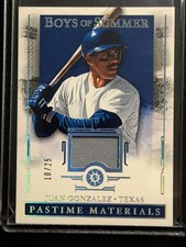 Juan Gonzalez 2025 Boys of Summer Pastime Materials Holo Silver #10/25 - Rangers