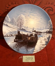 Wedgwood Winter Moonlight " Between The Locks " Collectors Plate by Alan Firth
