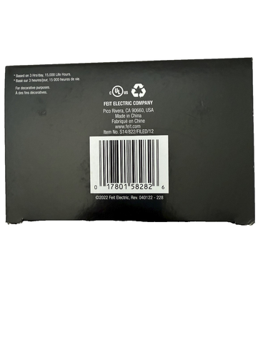 FEIT ELECTRIC S14 LED STRING LIGHT REPLACEMENT BULBS - 12 PACK - STD BASE -NEW - Picture 5 of 5