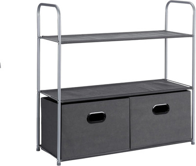 Freestanding Closet Organizer with Fabric Bins, Drawers and 3 Shelves, Easy to A