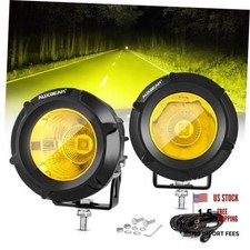 Fog Lights, 3.5 Inch 50W Round Led Offroad Light 5000LM Yellow Round Led Amber