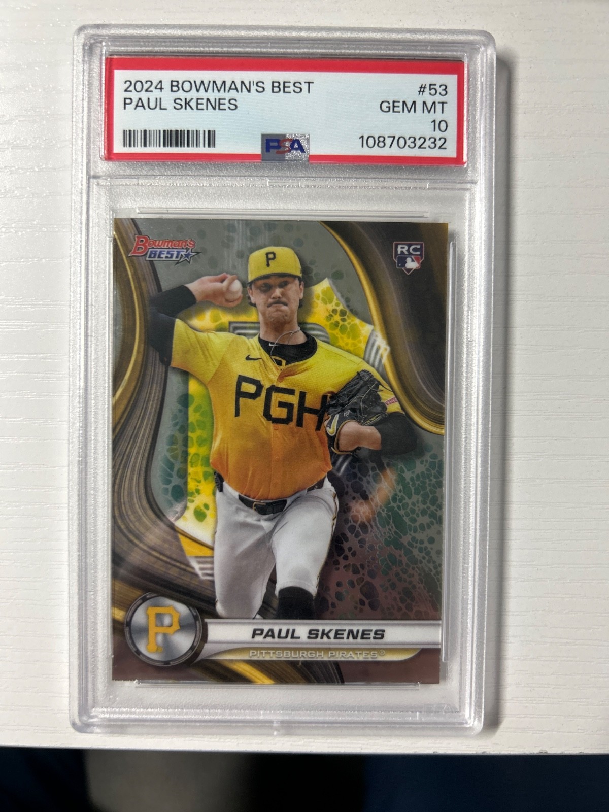 2024 Bowman's Best - Paul Skenes #53 (RC) PSA 10