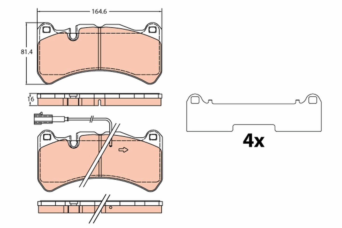 Fits TRW GDB2306 HAM PADS.