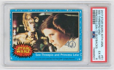 2017 Topps Star Wars   40th Anniv 1977 Buyback #51   PSA 6 Pop 1/1