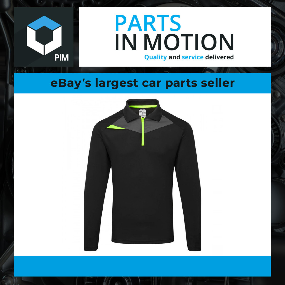 Portwest DX4 Long Sleeve Polo Shirt Black 2XL - Image 2