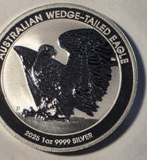 2025 Australian Wedge-Tailed Eagle 1 Oz 9999 Silver $1 Coin BU Uncirculated 93.84 per troy oz