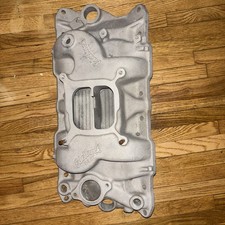283 327 350 Edelbrock C3bx Intake Manifold 1960s Day 2 Z28 Lt1 Rs Ss Dz302