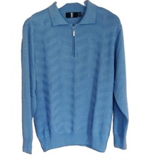 B Herren Strickpullover blau Baumwollmischung...