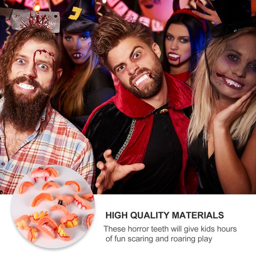 20 piezas dentadura infantil Halloween fiesta accesorios divertido diente falso para niños - Imagen 10 de 12