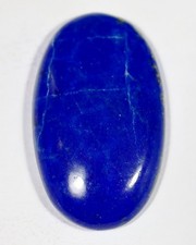 39 Ct 6X20X34 mm Natural Blue Lapis Lazuli Oval Cabochon Gemstone KM-201