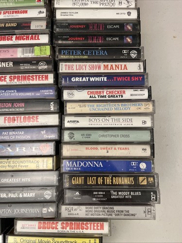 65 Cassette tapes lot Rare Rock Pop Blues Classic Heavy 80s Journey Elvis Tape - Picture 23 of 24