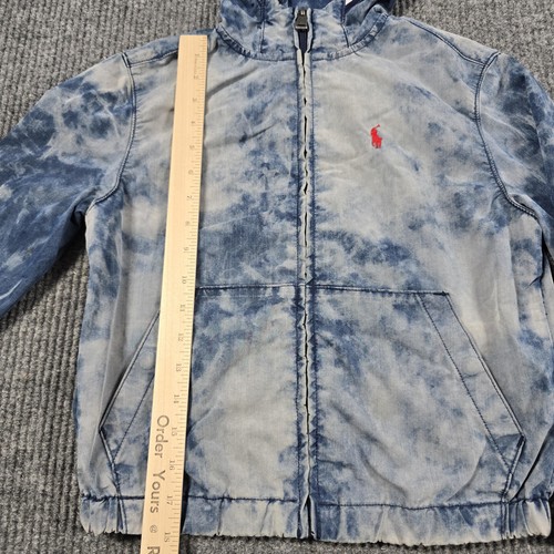 Polo Ralph Lauren Jacket Boys Small 8 Hooded Tie Dye Full Zip RL Anchor Nautical - Picture 9 of 13