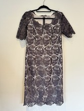 Jaques Vert Women's Lace Effect Dress Special Occasion, Purple, Size 10