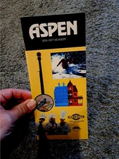 Vintage 1976-77 Aspen Colorado Ski Resort Guide Brochure