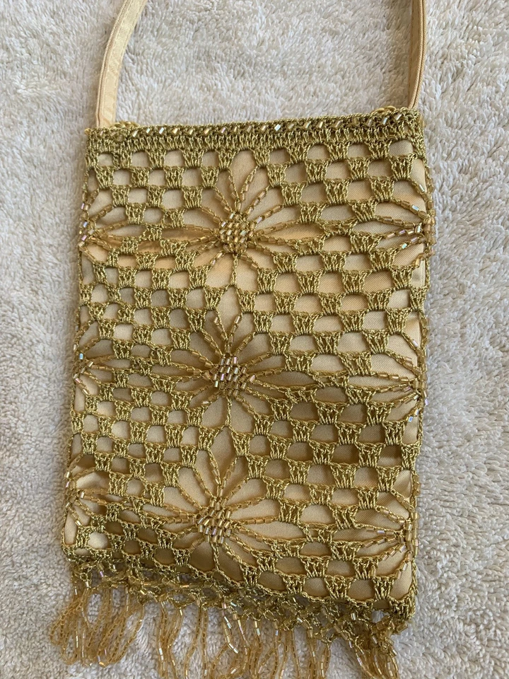 Валери Стивенс бисером богемное шик золото маленький Дамская сумка вечеринки вечер сумочка  - Изображение 2 из 4
