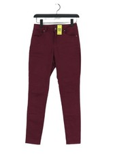Blue 73 Women's Jeans UK 10 Purple Cotton with Polyester Skinny