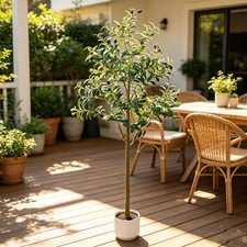 5FT Tall Faux Realistic Olive Trees Artificial Olive Tree for Indoor Home Decor