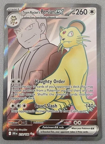 Pokemon TCG Scarlet & Violet Destined Rivals 219/182 Team Rocket's Persian EX UR