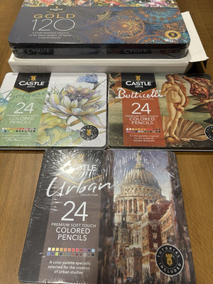 Castle Arts Colored Pencils - Lot Of Four Sets - New Collection of 192 Pencils