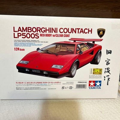 Tamiya Lamborghini Countach LP500S Model Clear Coat Red Body Autographed